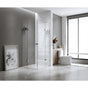 100x120cm Double Door Corner Shower Screen with Gold Brackets and Brass Hinges, Round Knob Handle