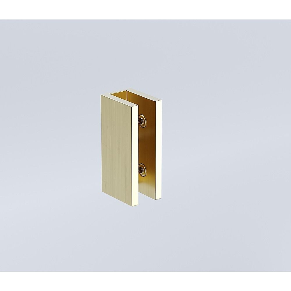 100x120cm Double Door Corner Shower Screen with Gold Brackets and Brass Hinges, Square double pull Handle