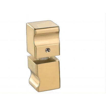 100x100cm Double Door Corner Shower Screen with Channels and Brass Hinges - Gold