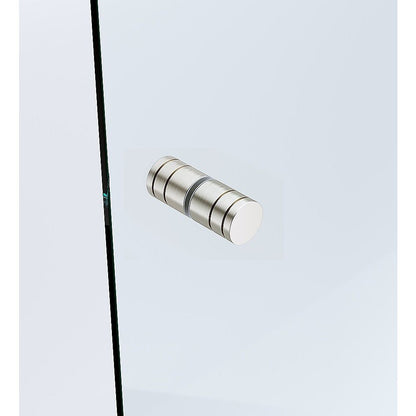 120x120cm Double Door Corner Shower Screen with Channels and Brass Hinges - Nickel