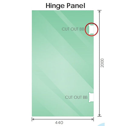 100x110cm Double Door Corner Shower Screen with Channels and Brass Hinges - Gold