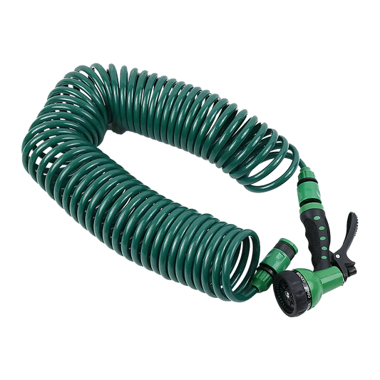 30M Garden Hose Heavy-Duty Coiled Spiral Car Washing Cleaning Water Hose Garden.