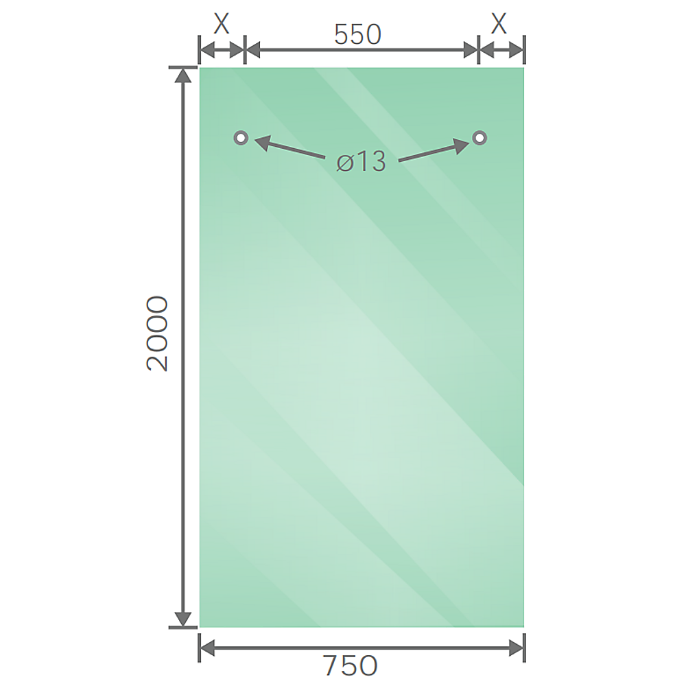 150x100cm Frameless Glass Sliding Corner Shower – With Black Rail and U-Brackets for Contemporary Bathrooms