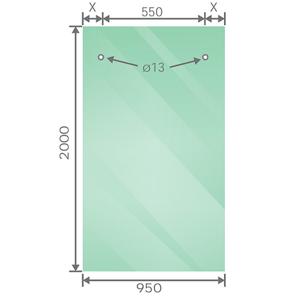 180x100cm Frameless Glass Sliding Corner Shower – With Black Rail and Wall Channel for Contemporary Bathrooms