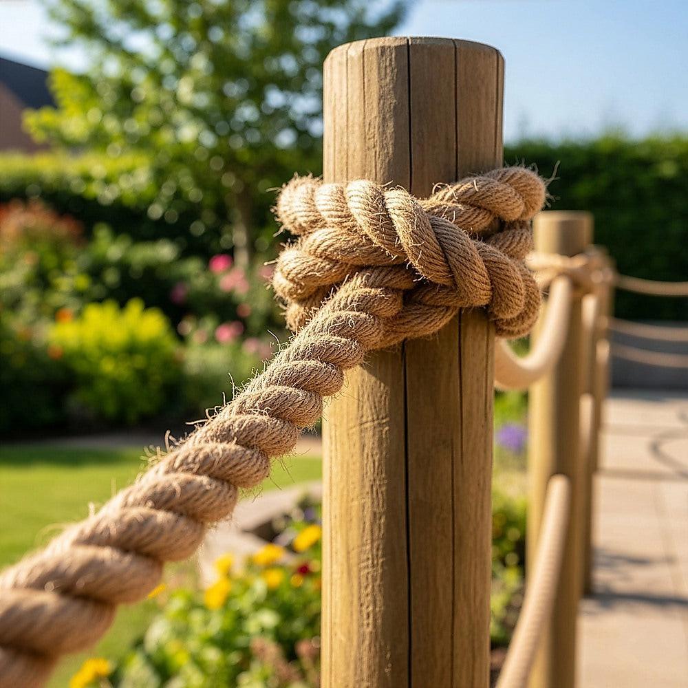 35m 100% Natural Jute Rope Twisted Decking Cord Garden Boating Sash Camping 32mm.