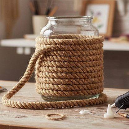 35m 100% Natural Jute Rope Twisted Decking Cord Garden Boating Sash Camping 32mm.