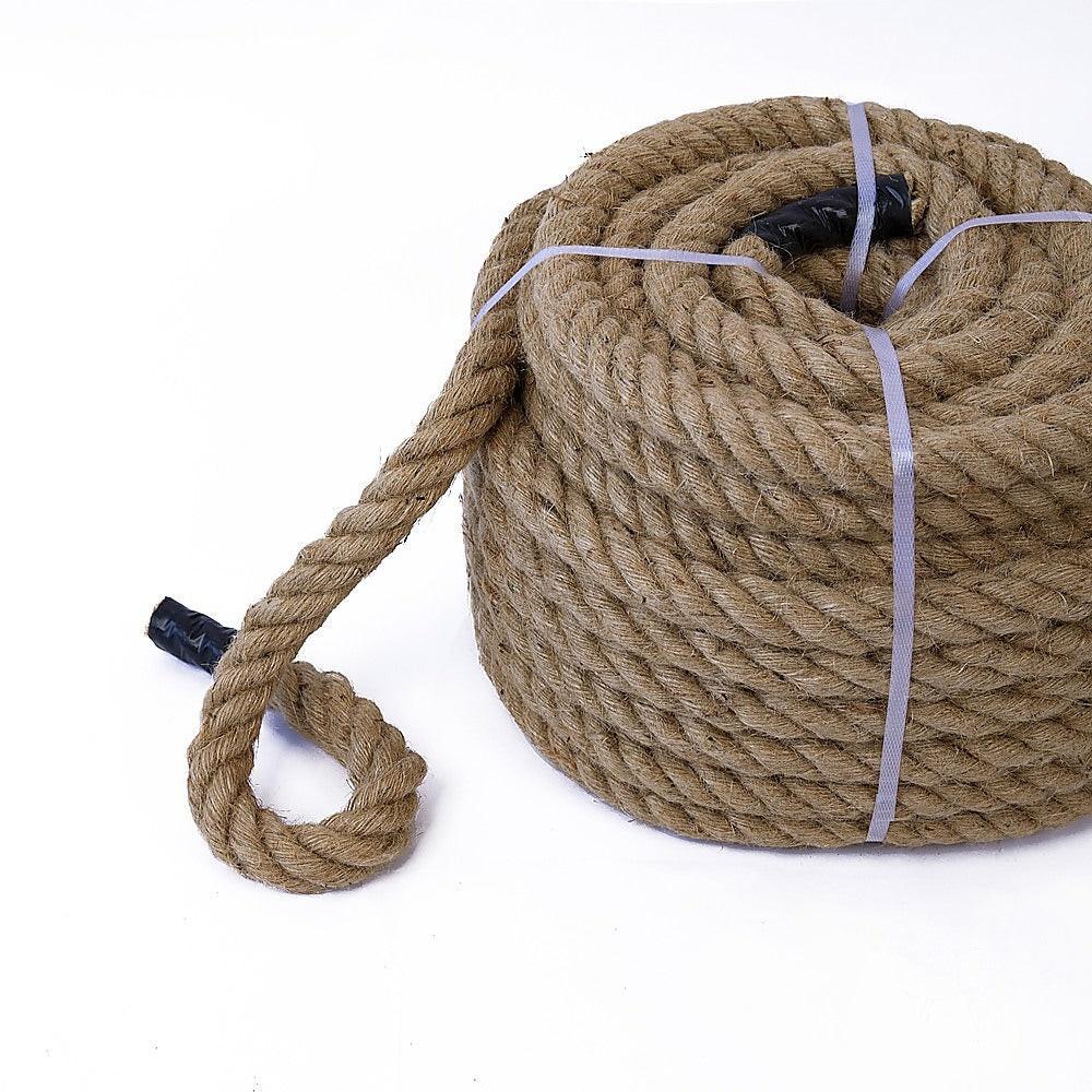 35m 100% Natural Jute Rope Twisted Decking Cord Garden Boating Sash Camping 32mm.