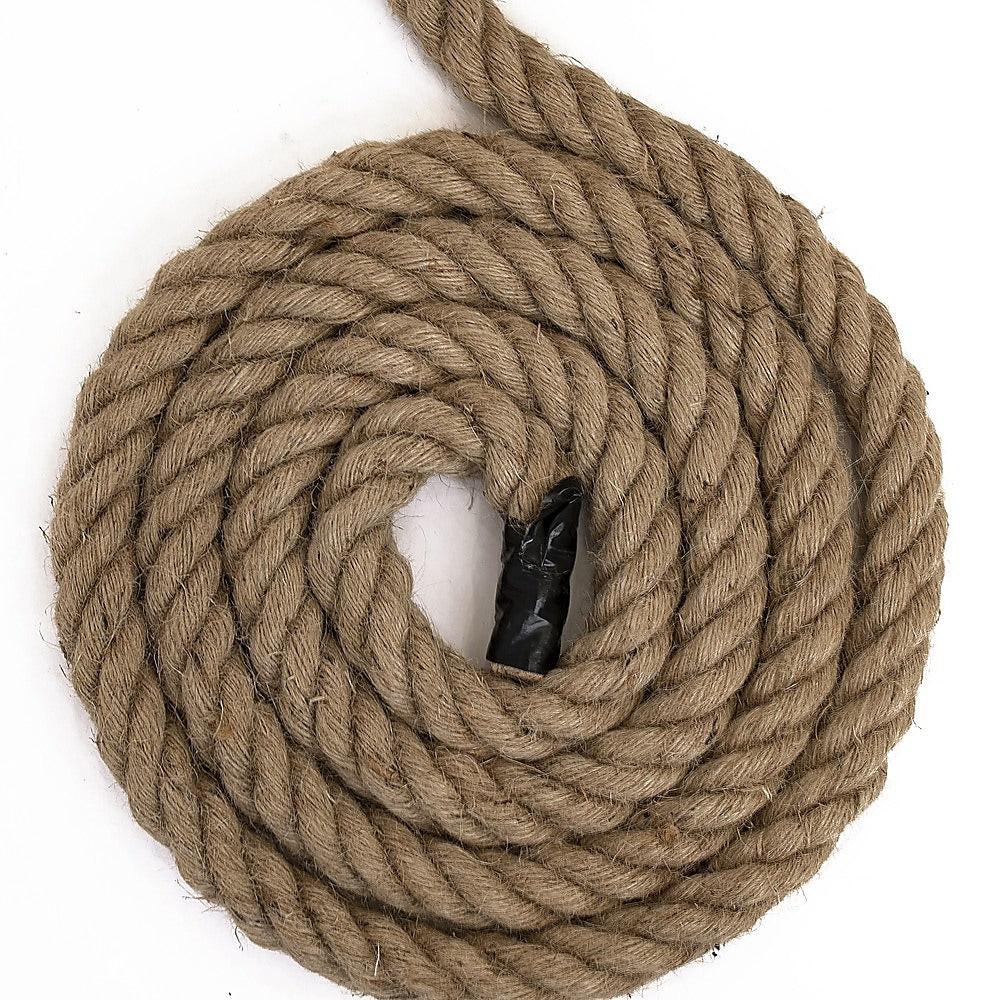35m 100% Natural Jute Rope Twisted Decking Cord Garden Boating Sash Camping 32mm.