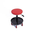 Rolling Shop Stool Mechanics Garage Stool Adjustable Work Seat Creeper.
