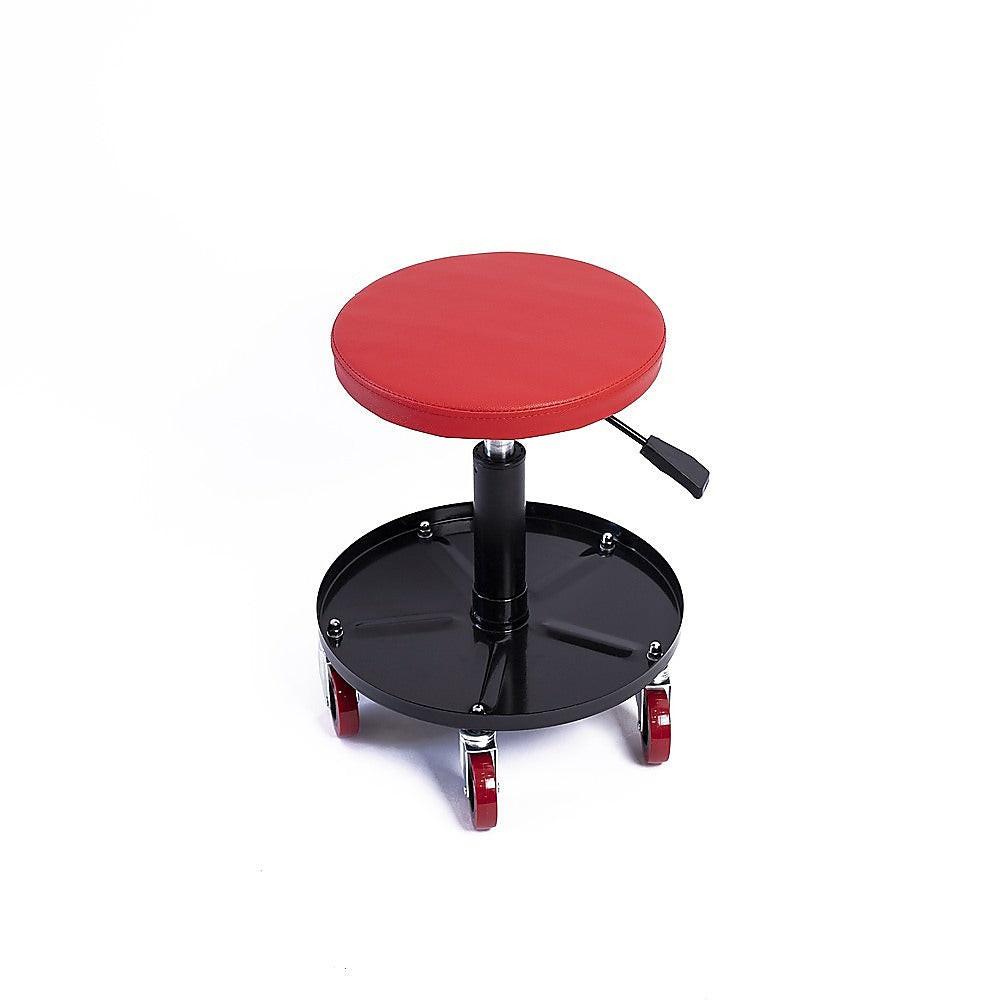 Rolling Shop Stool Mechanics Garage Stool Adjustable Work Seat Creeper.