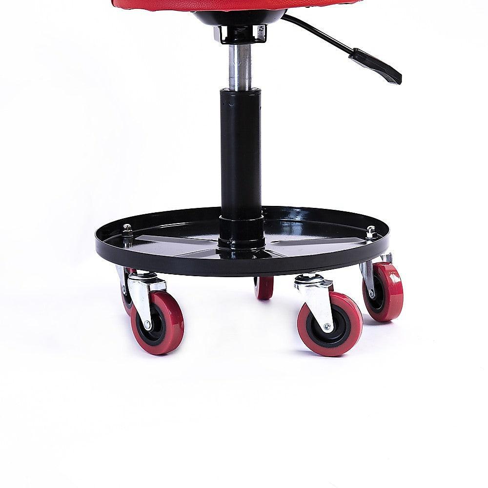 Rolling Shop Stool Mechanics Garage Stool Adjustable Work Seat Creeper.