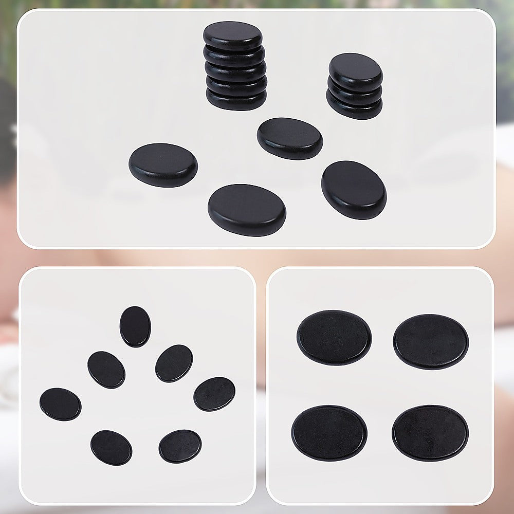 12pcs Hot Massage Stone Basalt Stones Kit Set Rock SPA Oiled Massage Tool.