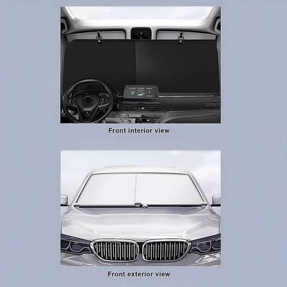 Retractable Sunshade for Car Windshield – UV Protection Window Cover