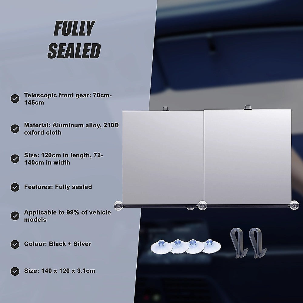 Retractable Sunshade for Car Windshield – UV Protection Window Cover