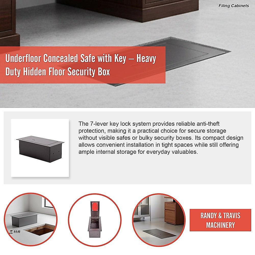 Underfloor Concealed Safe with Key â Heavy Duty Hidden Floor Security Box.