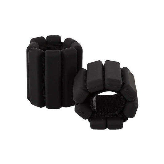2-Piece Ankle & Wrist Weights â 1kg Pair Adjustable Workout Bangles (Black).