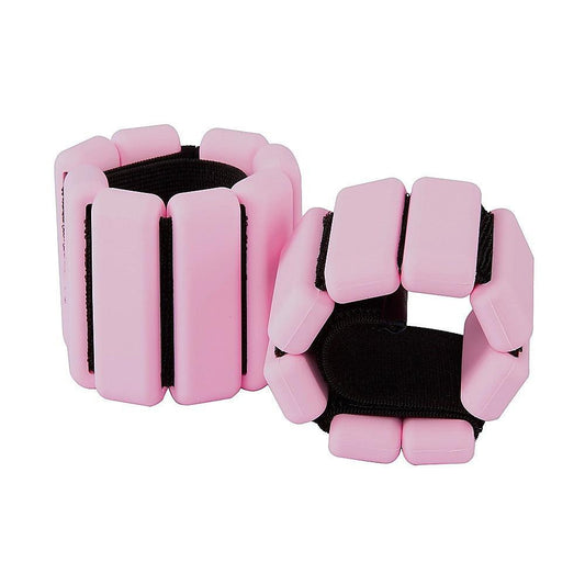 2-Piece Ankle & Wrist Weights â 2kg Pair Adjustable Workout Bangles (Pink).
