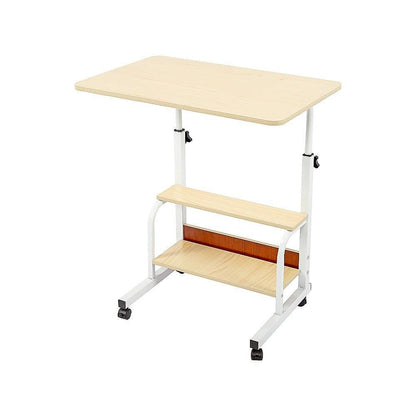 Height Adjustable Rolling Overbed Table 60cm Mobile Computer Desk.