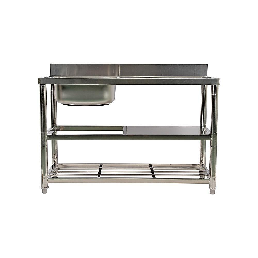 Freestanding Stainless Steel Kitchen Sink 120x50x79cm â Commercial Utility Wash Basin.