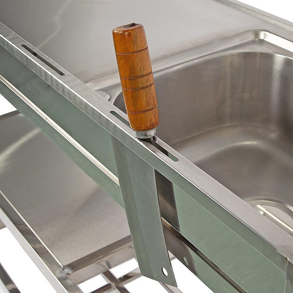 Freestanding Stainless Steel Kitchen Sink 120x50x79cm â Commercial Utility Wash Basin.