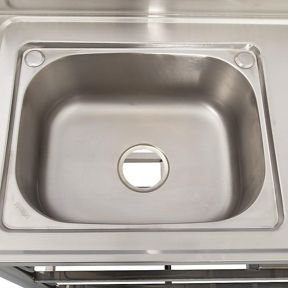 Freestanding Stainless Steel Kitchen Sink 120x50x79cm â Commercial Utility Wash Basin.