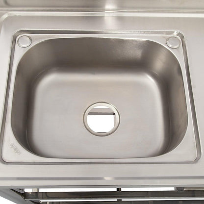 Freestanding Stainless Steel Kitchen Sink 120x50x79cm â Commercial Utility Wash Basin.