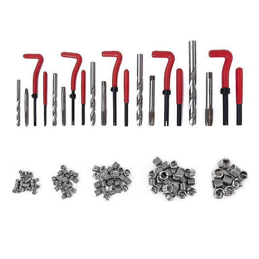 131pc Helicoil-Type Thread Repair Kit â Metric Insert Tool Set for Damaged Threads.