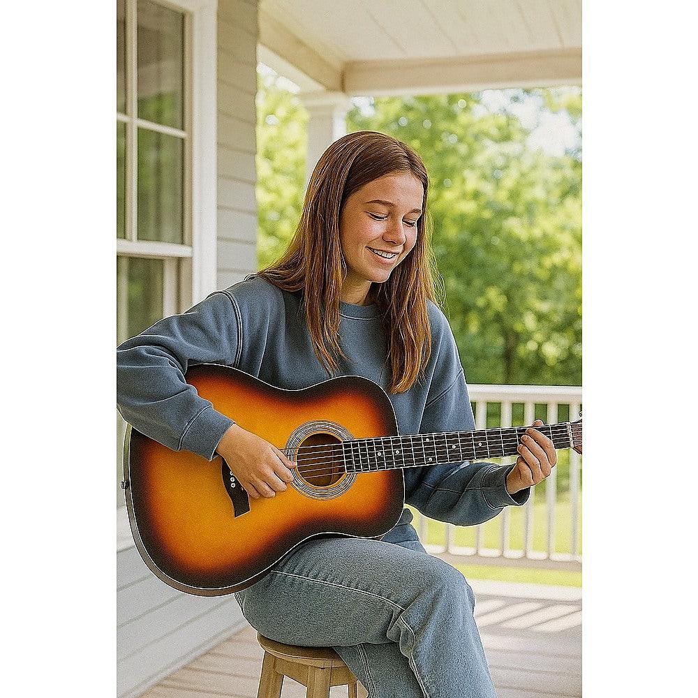 38" Full Size Acoustic Guitar â Beginner Wooden Guitar for Adults & Teens.