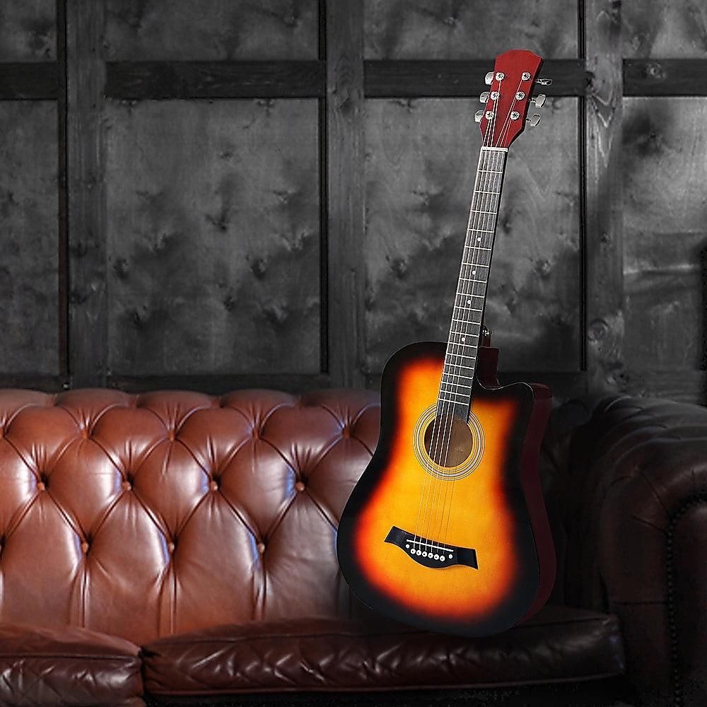 38" Full Size Acoustic Guitar â Beginner Wooden Guitar for Adults & Teens.