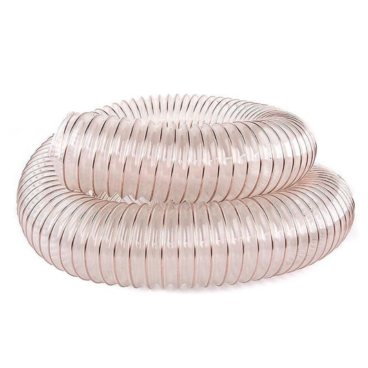 2m PU Flexible Ducting Hose â Clear Ventilation & Dust Extraction Tube for Woodworking & Fume Control.