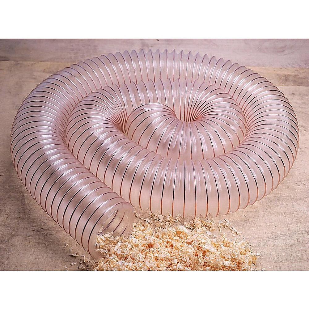 2m PU Flexible Ducting Hose â Clear Ventilation & Dust Extraction Tube for Woodworking & Fume Control.