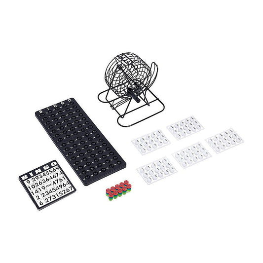 Bingo Game Set with Cards Balls and Cage for Family Party Fun.