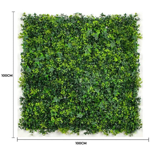 Luxury Spring Sensation Hedge Screen Green Wall Panel UV Resistant 100cm x 100cm.