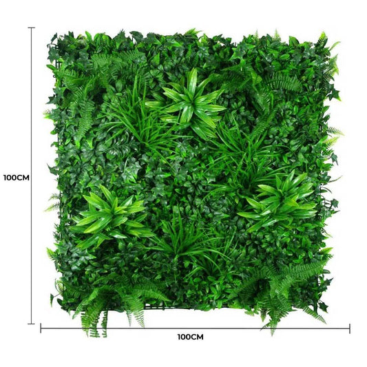 Luxury Green Tropics Vertical Garden/Green Wall UV Resistant 100cm x 100cm.