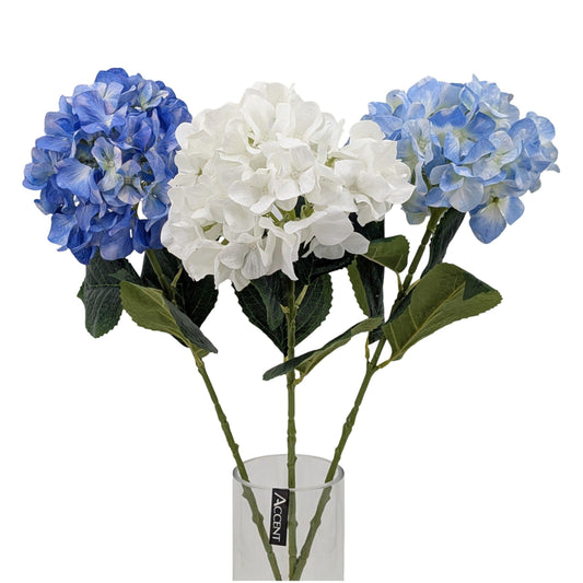 bulk 24 Artificail Hydrangea Stem 3 Asst 67cm.