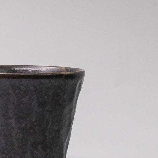 Cup Sho Chu 250ml Black Irabo Glaze.