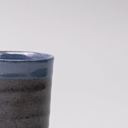 Mug 170ml Blue & Black Glaze.