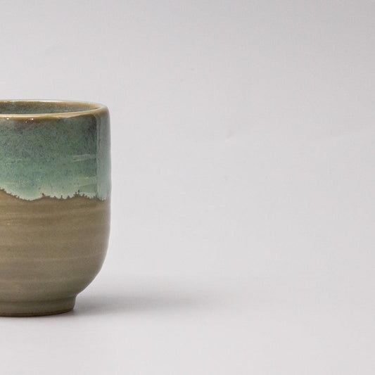 Mug Yunomi 280ml Aqua Drip Glaze.