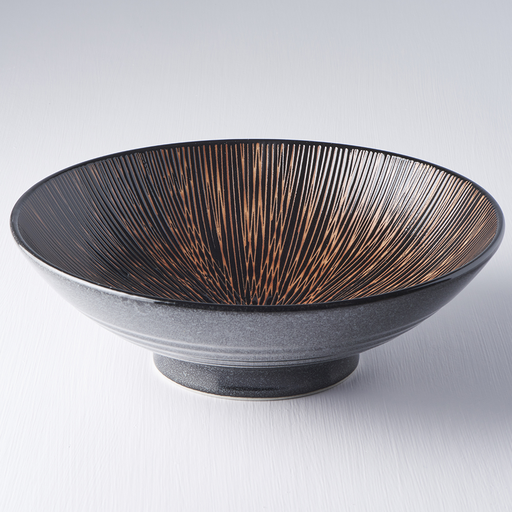 Ramen Bowl 24.5cm Bronze Converging Glaze.