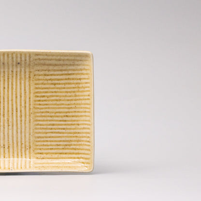 Plate Rectangular 21cm Biscuit Glaze