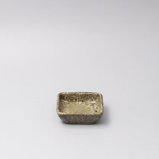 Sauce Dish Square 8cm Sage Glaze.