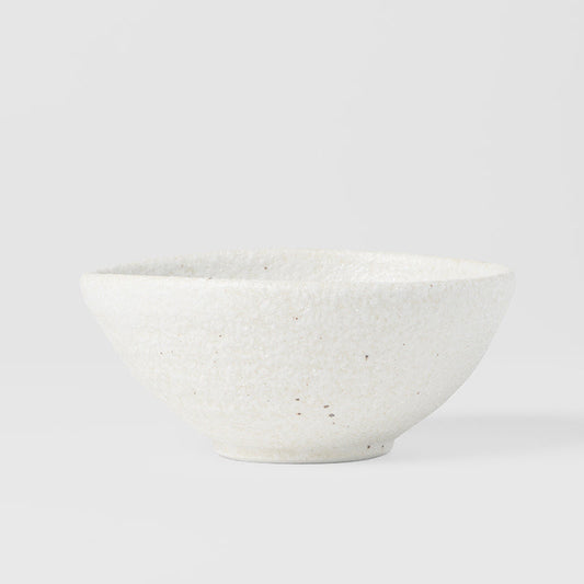 Egg Shaped Bowl 13cm Shell White Glaze.