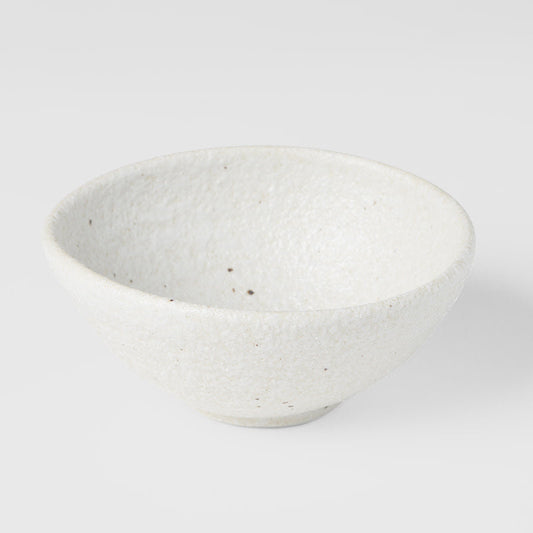 Egg Shaped Bowl 13cm Shell White Glaze.