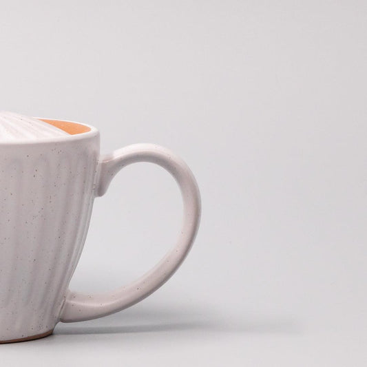 Teapot 480ml Speckled White Ridge Glaze.