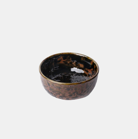 Bowl 11cm Moss Swirl Glaze.