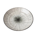 Pasta Bowl Flat 23cm Black Converging Line Glaze