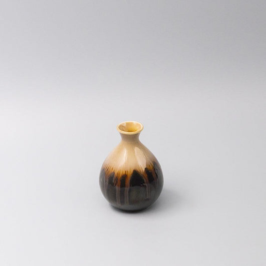 Sake Jug 300ml Black Gloss Sunflower Drip Glaze.