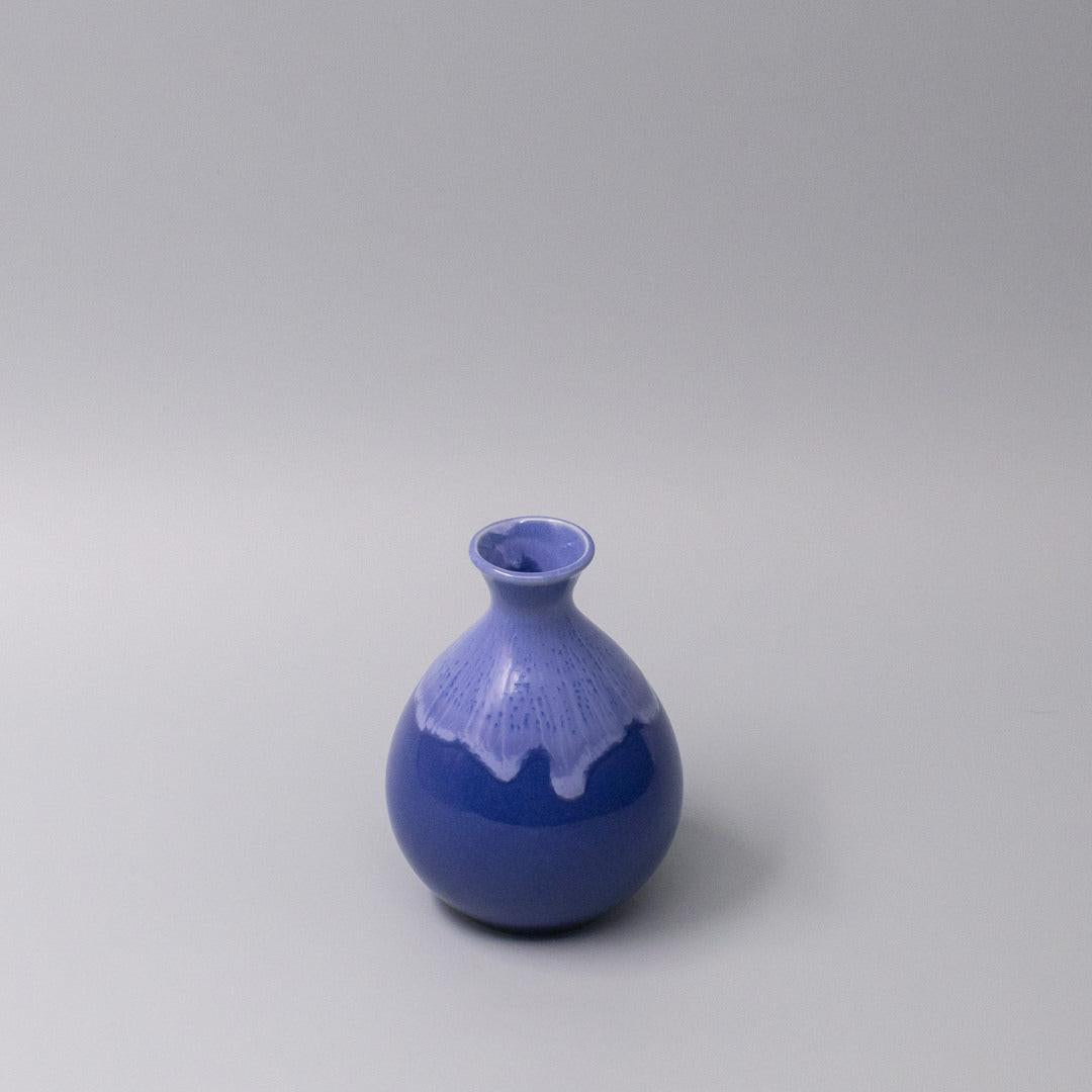 Sake Jug 300ml Cornflower Blue white Drip.