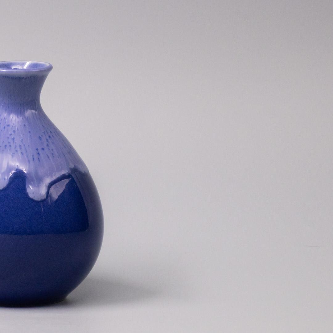 Sake Jug 300ml Cornflower Blue white Drip.