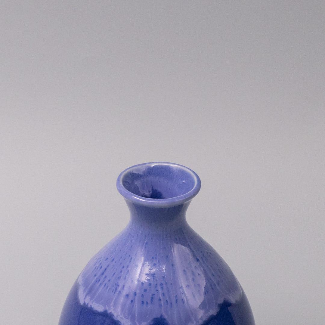 Sake Jug 300ml Cornflower Blue white Drip.
